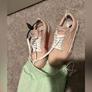 Offwhite sneakers in blush color canvas